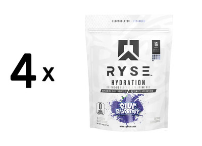 4 x RYSE Hydration Sticks (16 Serv) Blue Raspberry (195,21 EUR/kg)