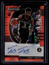 2020 Prizm Draft Collegiate #PA-TF Trent Forrest Auto Orange Pulsar #/49