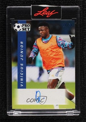 2022 Pro Set Base Blue 28/50 Vinicius Junior Vinícius Júnior #PS-VJ1 Auto 4x9