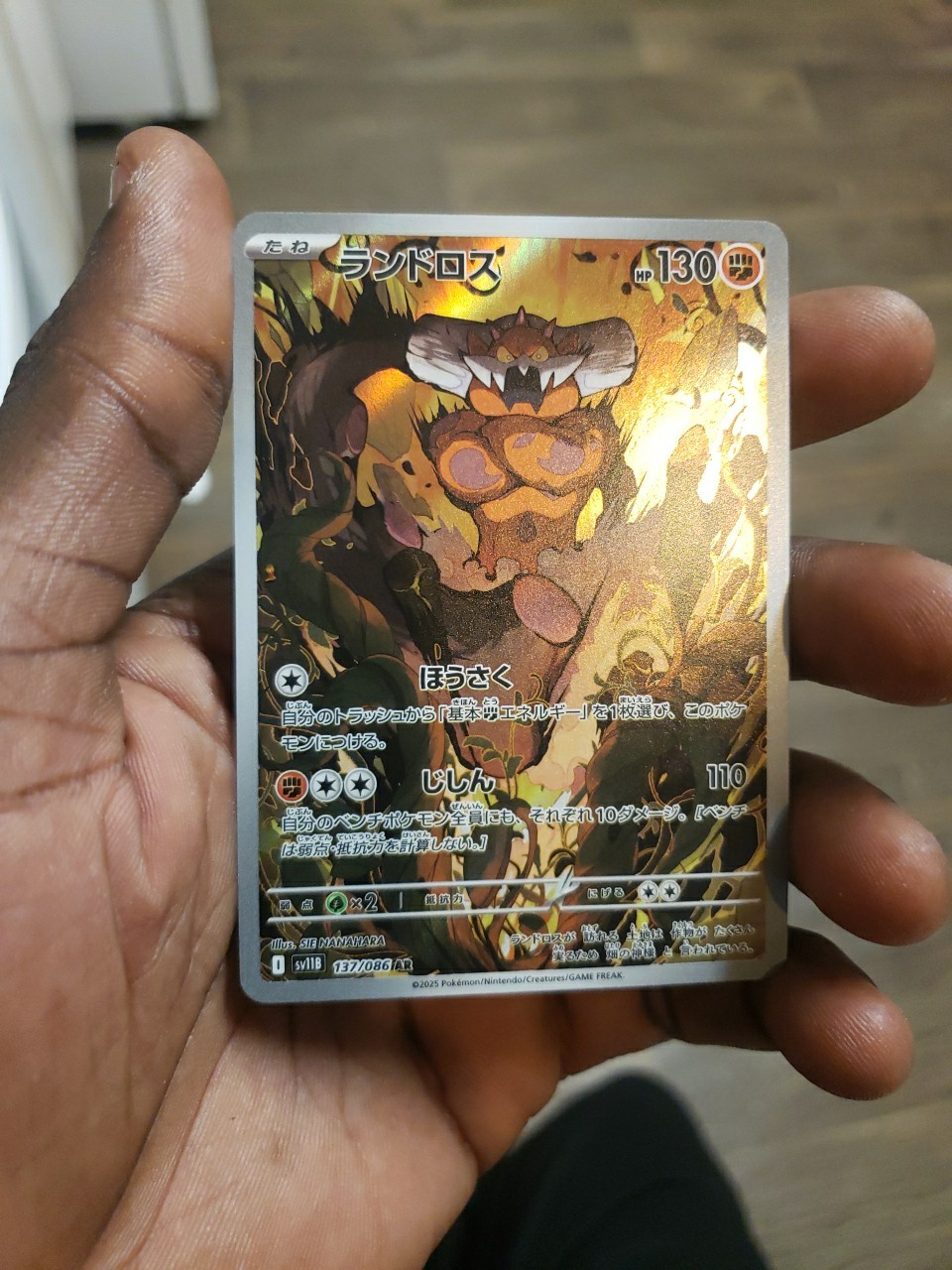 Landorus 137/086 SV11B: Black Bolt Holo (Japanese)