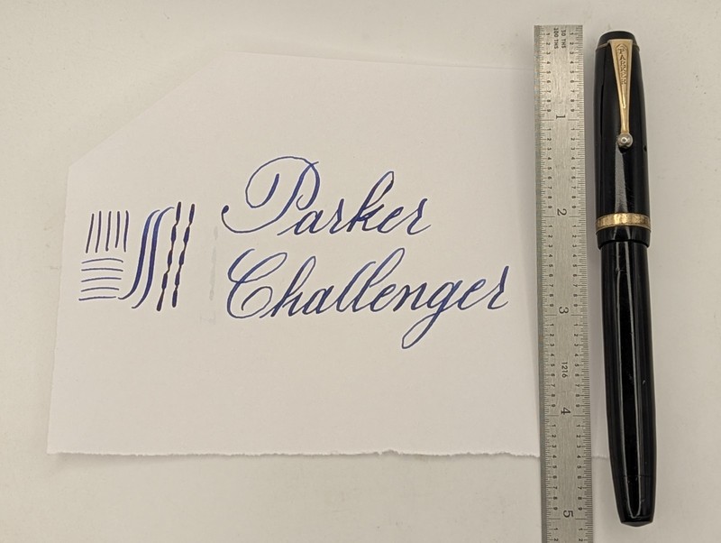 Parker Challenger Black Fountain Pen 14k Flexible Gold Nib Restored