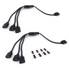 2PCS ARGB Splitter Cable 5V 3 Pin Addressable RGB Splitter Extension Cable AR...