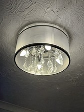 Chandelier Ceiling Lights Droplet Style, Silver/Chrome Lightshade