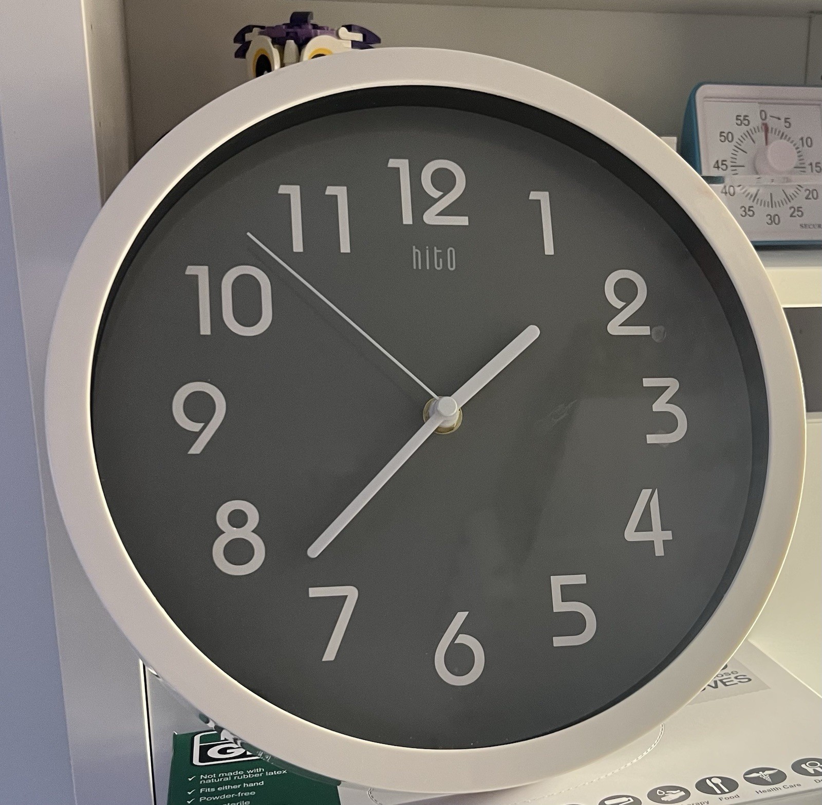 Hito Silent Wall Clock Non Ticking Sweep Hand High Quality S