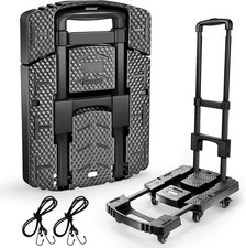 Folding Hand Truck 500lbs Heavy Duty Dolly Cart 6 Wheels Collapsible Portable