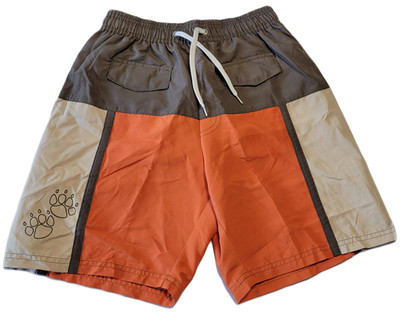 Naturana Badeshorts Freizeitshorts Shorts oliv-beige-orange Tatzen Print Gr. 140
