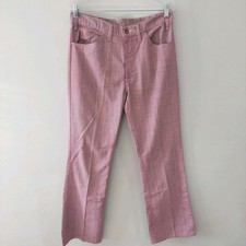 Levi's STA-Prest Vintage Pants 34x32 houndstooth red white blue pockets boot cut