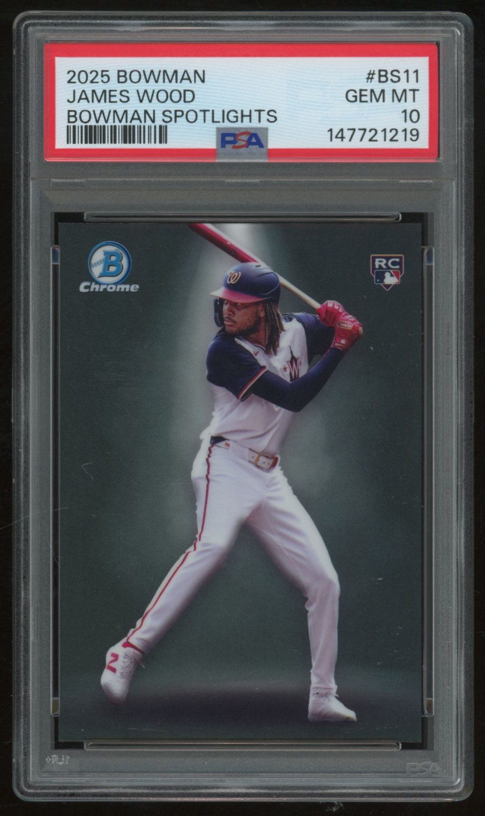JAMES WOOD 2025 BOWMAN SPOTLIGHTS #BS-11 RC PSA 10