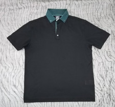 Footjoy FJ Men?s Black (green colar) Polo Shirt Large Size (P2P 22")