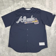 Atlanta Braves Baseball Jersey Mens XL Blue MLB Freeman 5 Cool Base Majestic