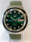 VINTAGE SEIKO 5 AUTOMATIC 21J GREEN DIAL 7019-8090 JAPAN MEN'S WORKING
