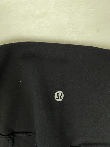 Lululemon Wunder Under Scallop Hem High Rise Crop Size 6 Small Black - Picture 7 of 9