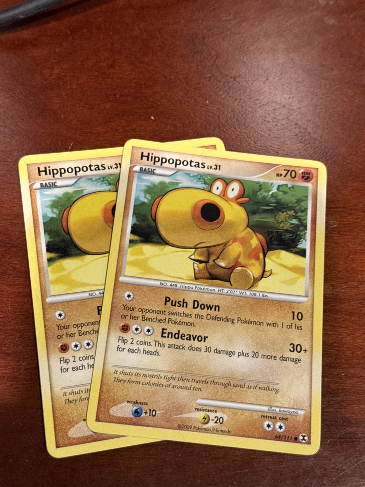 Hippopotas 64/111 Pokemon - Platinum Rising Rivals Lp