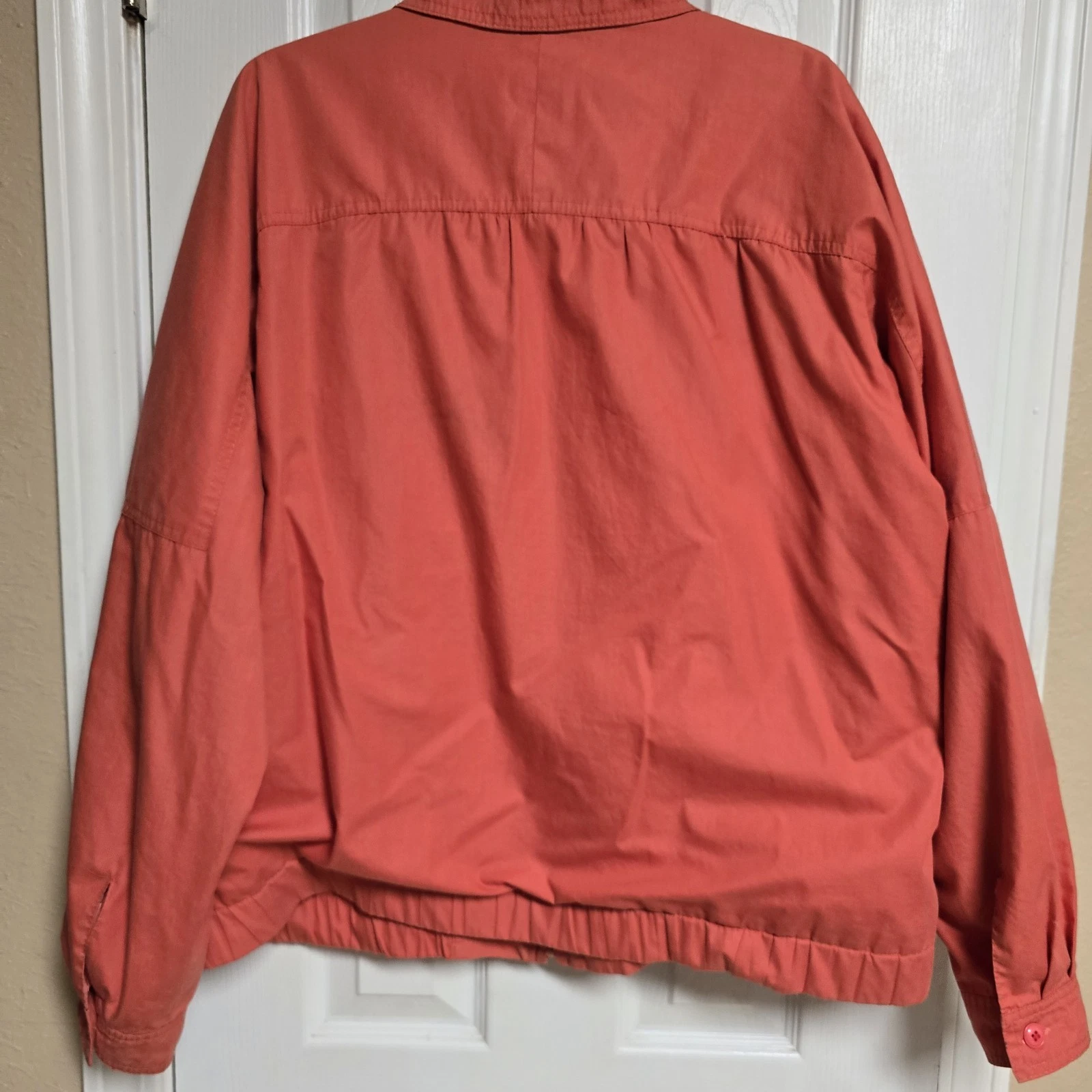 Vintage Givenchy Gentleman Jacket Mens 44 Coral Orange Full Zip Hong Kong Read - product detail image 9