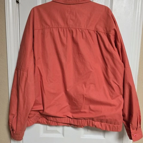 Vintage Givenchy Gentleman Jacket Mens 44 Coral Orange Full Zip Hong Kong Read image 9