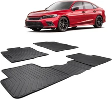 Floor Mats for Honda Civic Sedan/Coupe/Type R/Hatchback 2016-2021, Black 🚗