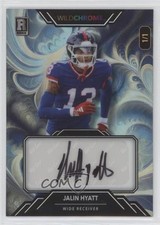 2023 Wildchrome Pro-Look Football Blue Rainbow Foil 1/1 Jalin Hyatt Auto 19ed