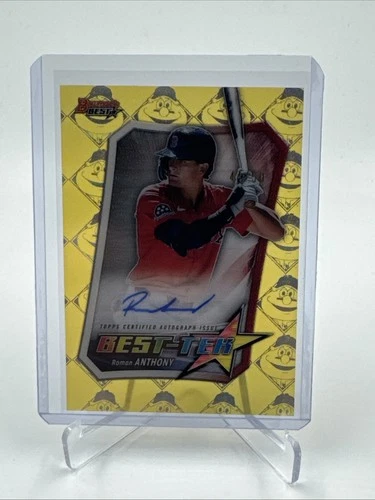 Roman Anthony 2025 Bowman’s Best Best-tek SP Auto /50 On Card Red Sox