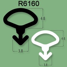 10M Bubble Gasket Rubber Seal  Upvc Window Door Double Glazing Black White R6160