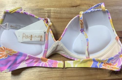 Top bikini Raisins Juniors XL ombretto di luna stampa floreale multicolore nuovo - Foto 3 di 4