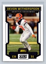2023 Score Rookie Card RC #379 Devon Witherspoon Seattle Seahawks. rookie card picture