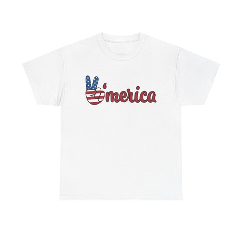 Patriotic Tee, USA Flag Shirt, American Pride Top, Fourth of July Apparel, - Picture 2 of 5