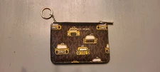 Michael Kors Jet Set Small Top Zip Coin Pouch ID Card Holder Key Ring Wallet