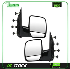 Pair Side View Manual Mirrors For 02-08 Ford E150 E250 E350 E450 E550 Van