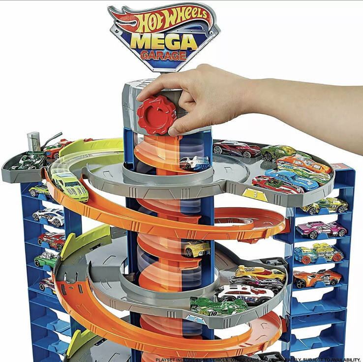 New Hot Wheels City MEGA Stores 40+ Garage Playset Includes