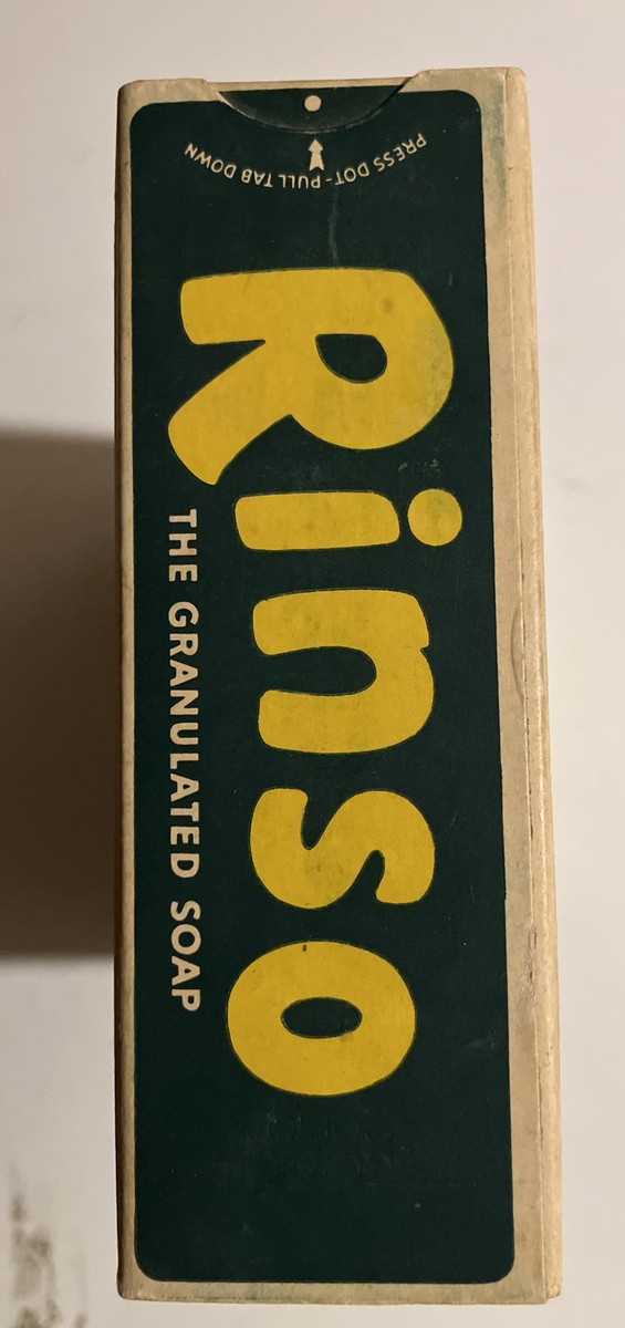 Vintage 1950's Rinso Unopened Clothes Detergent Box NOS Full