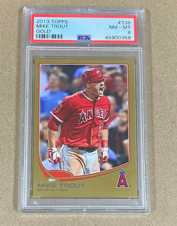 2013 Topps Gold Mike Trout #338 PSA 8 Angeles $49.99