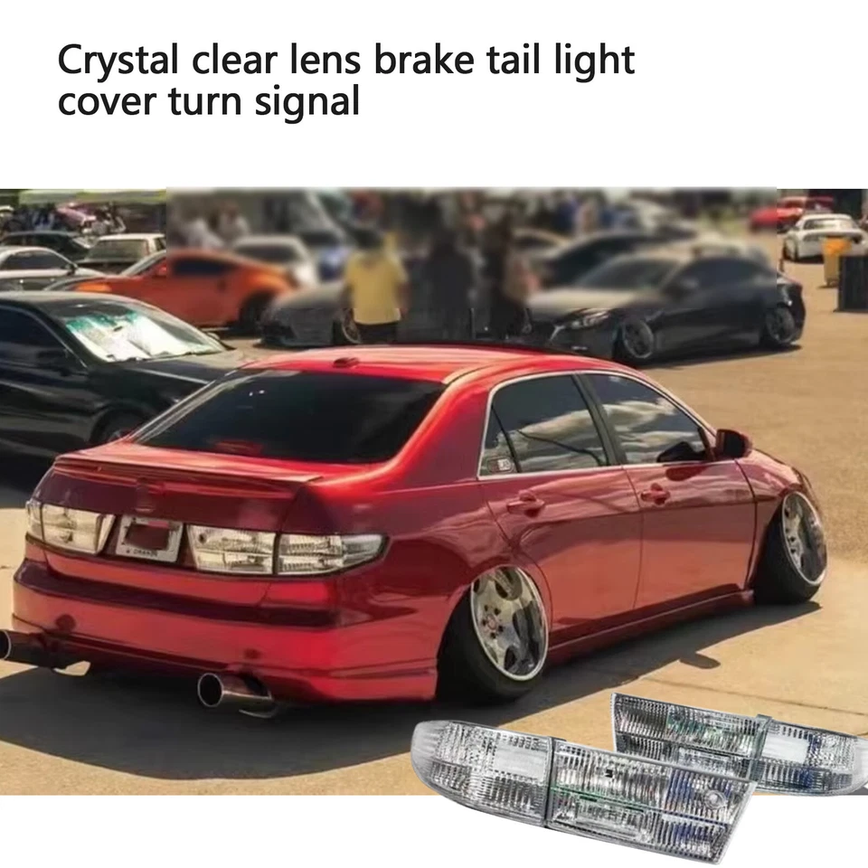Cubierta de luces traseras de freno con lente cristalina completa para Honda Accod sedán 2003-2005 Foto 2 de 4
