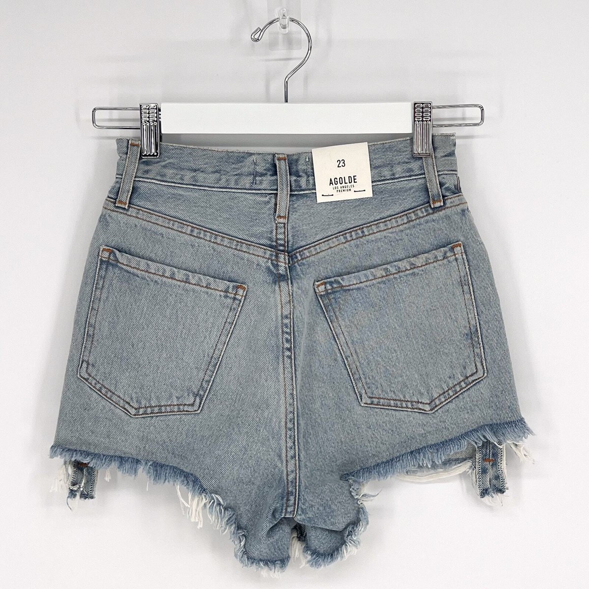 ショートパンツ AGOLDE Raw-cut blue denim shorts NWT AGOLDE Dee Denim Cut Off Shorts Digit Size 23 | eBay