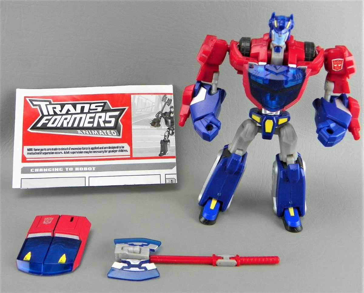 Hasbro 2008 Transformers Animated Cybertron Mode Deluxe OPTIMUS PRIME Complete
