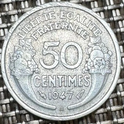 PIECE DE 50 CENTIMES MORLON ALUMINIUM 1947 B (1289) - Photo 1/2