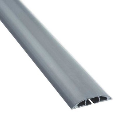 D-Line Cc-4 Cable Protector, 1/2 In H, 6 Ft L, 2-3/8 In W, 1 Channel, Pvc, Gray