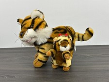 Cute Adorable Vtg Momma Tiger with Tiger Cub Plush GmbH