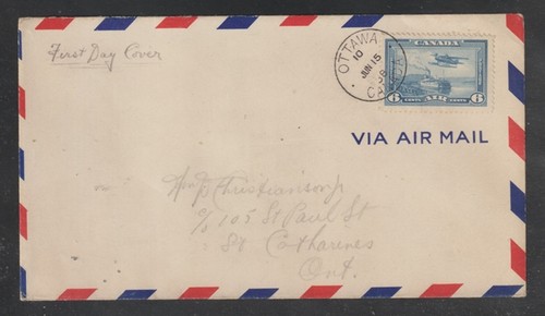 Scott / Unitrade C6 Air Mail stamp Canada First Day Cover dated June 15 1938 - Picture 2 of 3