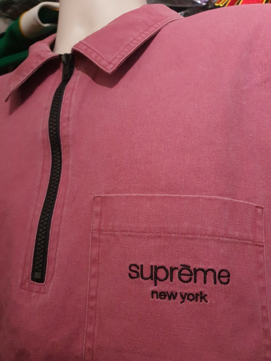 SS16 Supreme Twill Half Zip shortsleeve red shirt size XL New With 