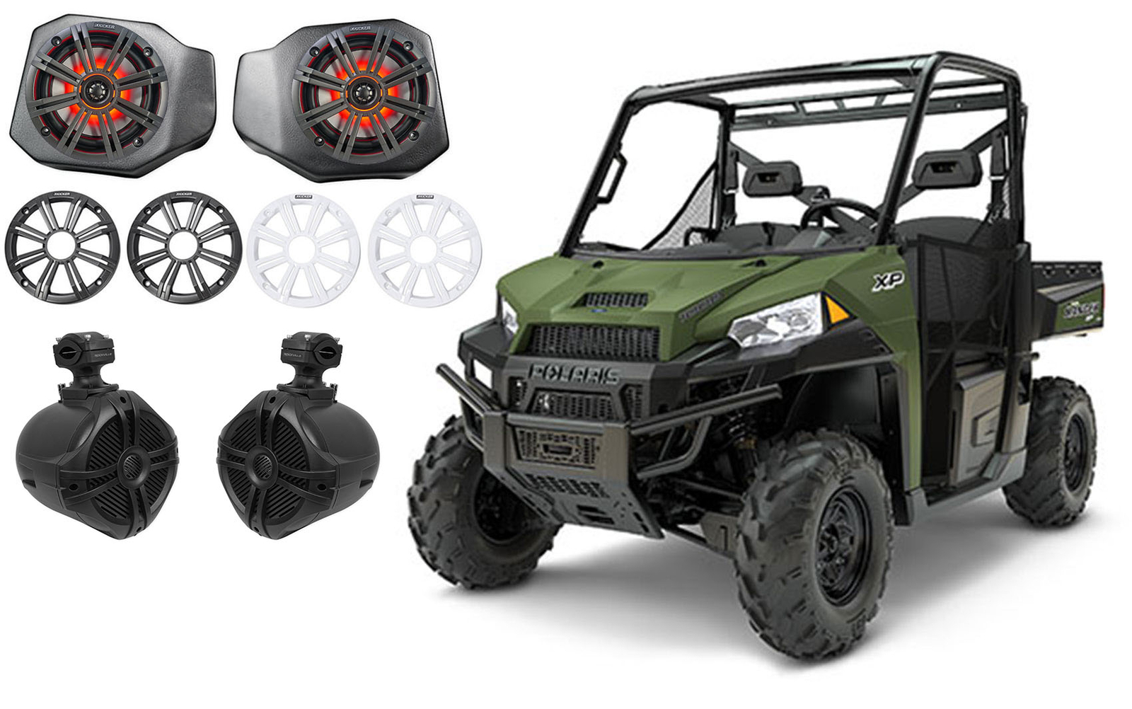 Динамики Kicker LED Kick Panel для башенных динамиков Polaris Ranger XP1000 2018 года выпуска 77990₽