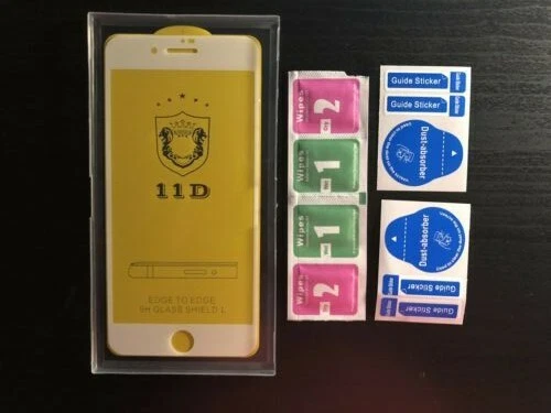 PACK 4 Protectores de Pantalla para iPhone7/8 Plus (BLANCO).11D Borde Curvo Vidrio Templado Foto 2 de 4