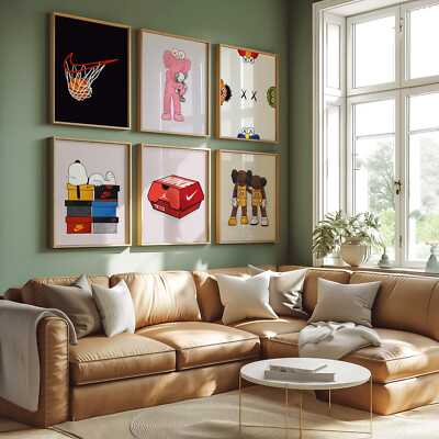 Moderne Wandbilder, Modern Gallery Art, Trending Art, Cool Art, Kunstwerk Kaws