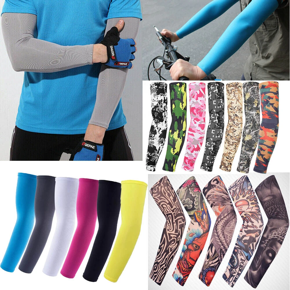 Womens Mens Arm Sleeves Cover UV Sun Protection Outdoor Sports Riding Arm  Warmer