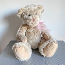 FAO Schwarz Fifth Avenue Teddy Bear Plush Pink Ribbon 18"