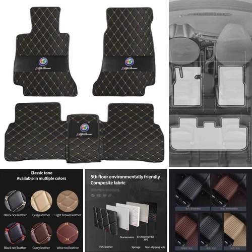 For Alfa Romeo Giulia-Stelvio All Models Car Floor Mats Custom Auto Carpets - Picture 12 of 39