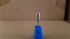 Acrylic Nail Drill Carbide Bit Large Barrel F FINE  Silver CHAMFER