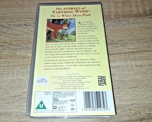 The Animals Of Farthing Wood VHS Vol 3 On To White Deer Park New Sealed Rare PAL - Picture 3 of 5