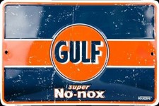**GULF SUPER NO-NOX Metal Sign #3 - NEW**
