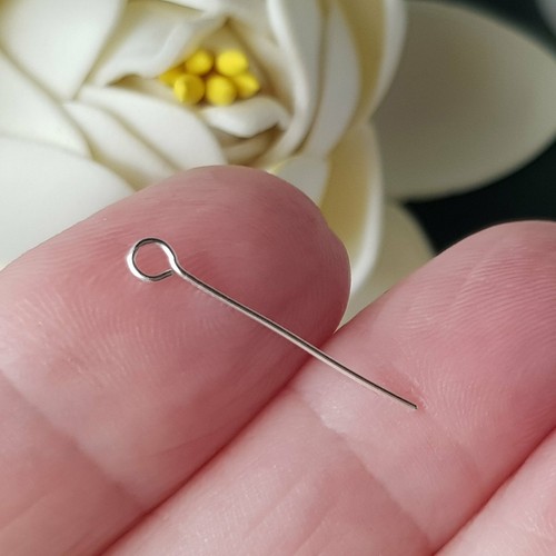 Eye Pins 20mm - 24 gauge (0.5mm) Sterling Silver (10pc Pack) | SS-GF520/EP - Bild 2 von 4