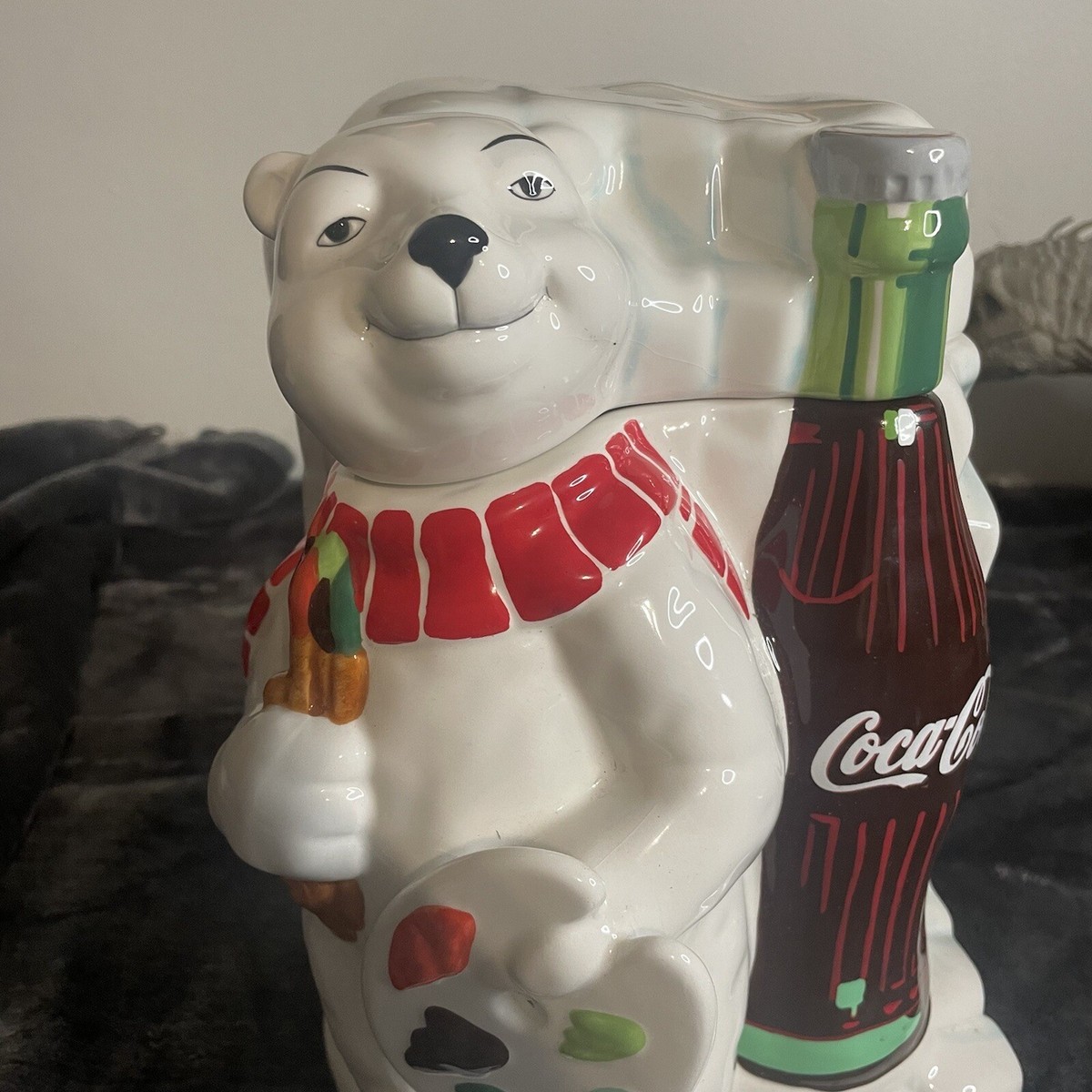 Vintage Coca-Cola Polar Bear Cookie Jar | eBay